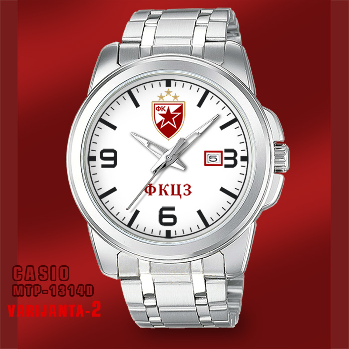 Casio MTP-1314D- Crvena Zvezda muški ručni sat (beli-1)-1