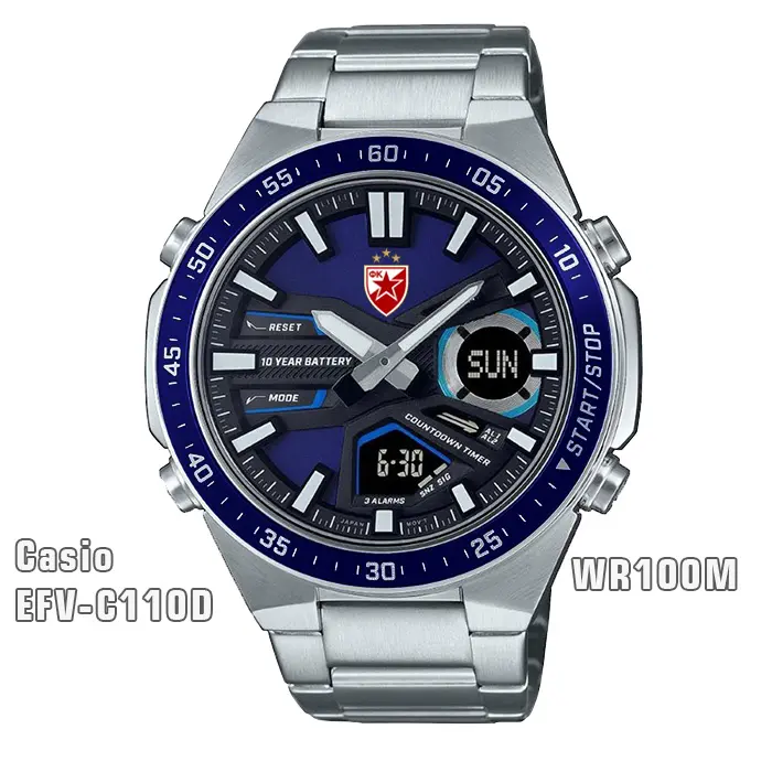FK CRVENA ZVEZDA ručni sat Casio EFV-C110D-plavi FK CRVENA ZVEZDA ručni sat Casio EFV-C110D-plavi