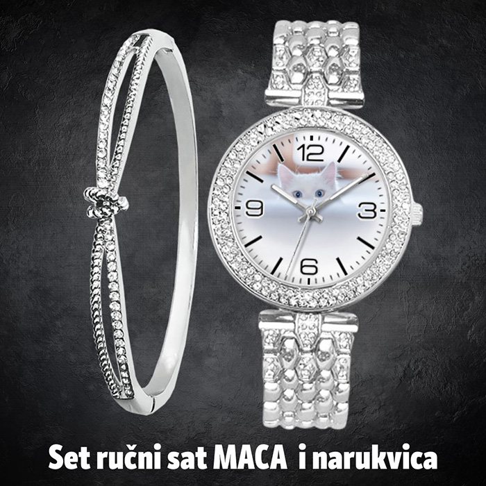 Eliyina 2205SB - SET NARUKVICA i ŽENSKI SAT sa macom 1
