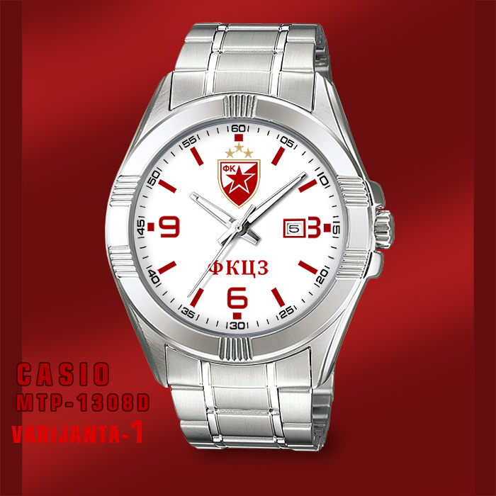 Casio MTP-1308D- Crvena Zvezda muški ručni sat (beli)