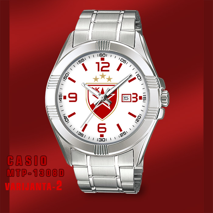 Casio MTP-1308D- Crvena Zvezda muški ručni sat (beli)-1