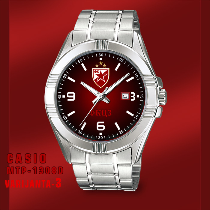 Casio MTP-1308D- Crvena Zvezda muški ručni sat (crni)