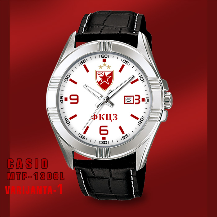 Casio MTP-1308L- Crvena Zvezda muški ručni sat (beli)