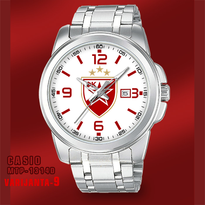 Casio MTP-1314D- Crvena Zvezda muški ručni sat (beli)-1
