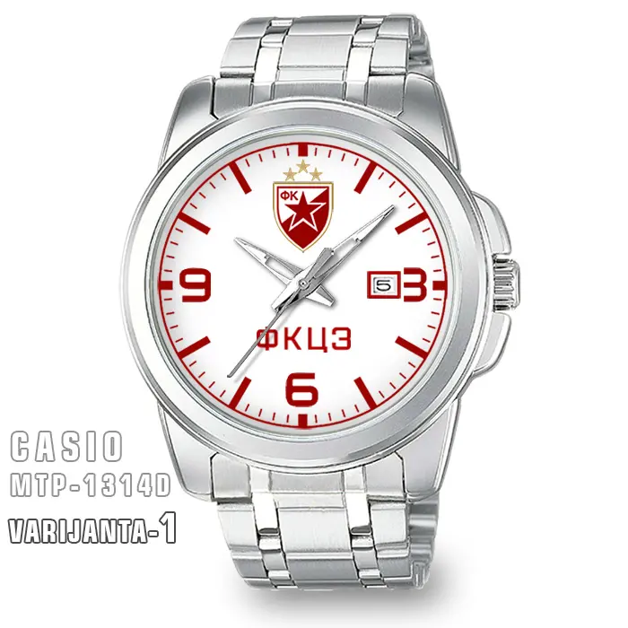 Casio MTP-1314D- Crvena Zvezda muški ručni sat (beli-1)