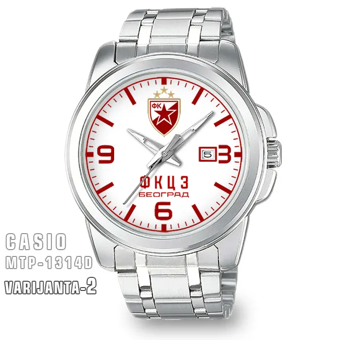Casio MTP-1314D- Crvena Zvezda muški ručni sat (beli-1)-1