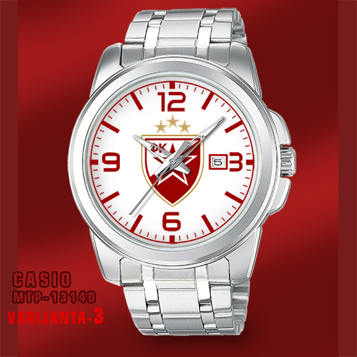 Casio MTP-1314D- Crvena Zvezda muški ručni sat (beli-1)-2