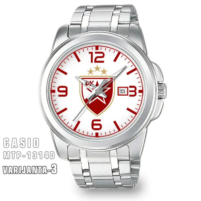 Casio MTP-1314D- Crvena Zvezda muški ručni sat (beli-1)-2