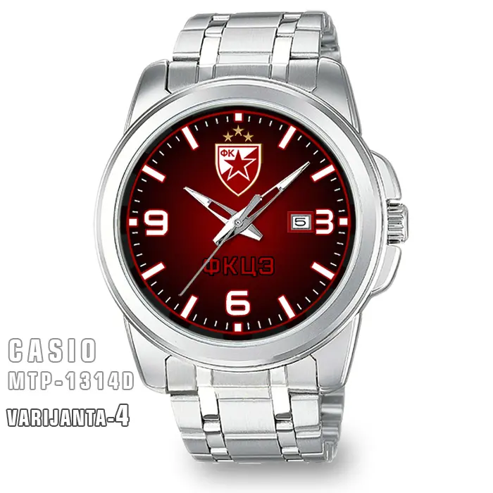 Casio MTP-1314D- Crvena Zvezda muški ručni sat (crveni-1)