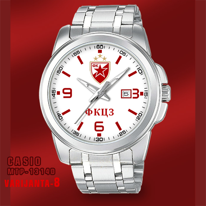Casio MTP-1314D- Crvena Zvezda muški ručni sat (beli)