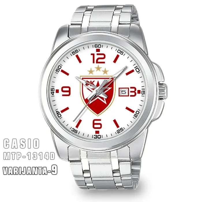 Casio MTP-1314D- Crvena Zvezda muški ručni sat (beli)-1