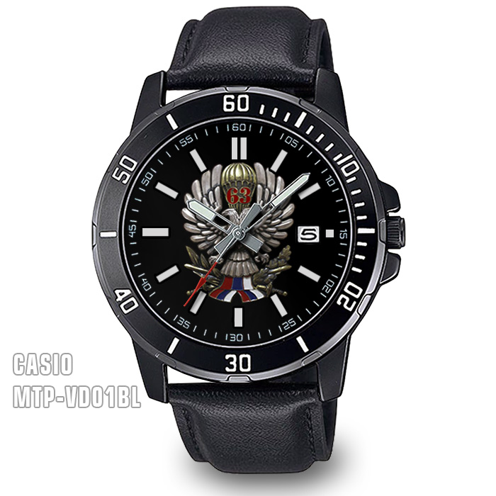  63. PADOBRANSKA BRIGADA Casio MTP-VD01BL (crni)