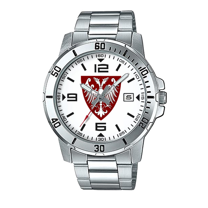 CASIO MTP-VD01D - NEMANJIĆI - CRVENI ŠTIT (beli) muški ručni sat