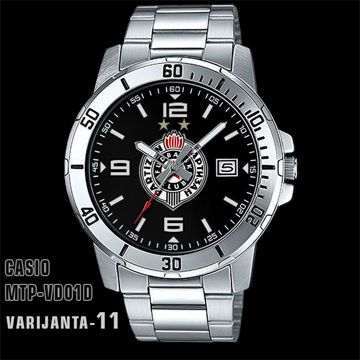 CASIO MTP-VD01D - FK PARTIZAN muški ručni sat (crni)