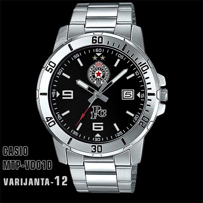 CASIO MTP-VD01D - FK PARTIZAN muški ručni sat (crni)-1