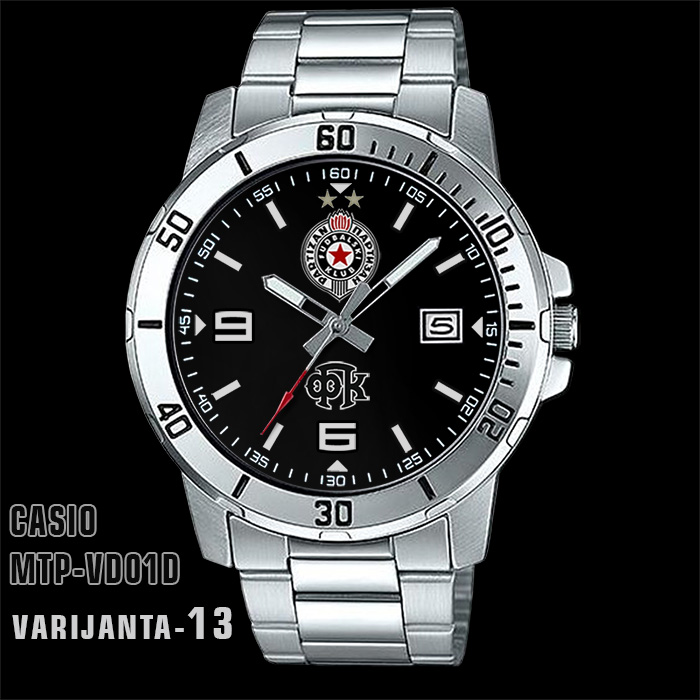 CASIO MTP-VD01D - FK PARTIZAN muški ručni sat (crni)-2