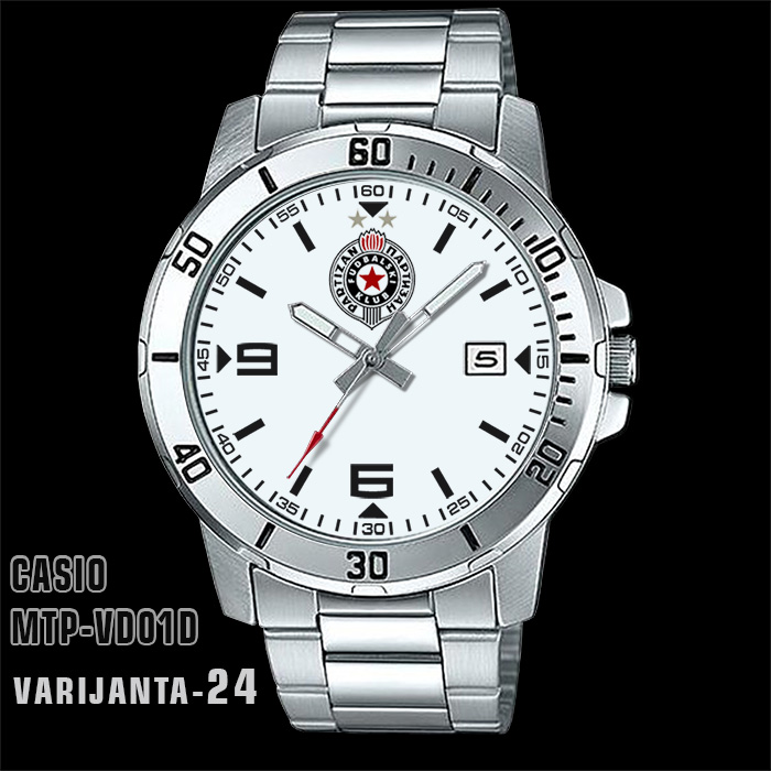 CASIO MTP-VD01D - FK PARTIZAN muški ručni sat (beli)-3