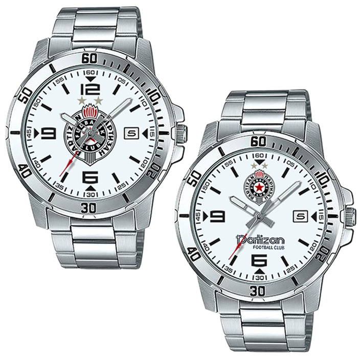 CASIO MTP-VD01D - FK PARTIZAN muški ručni sat (beli)