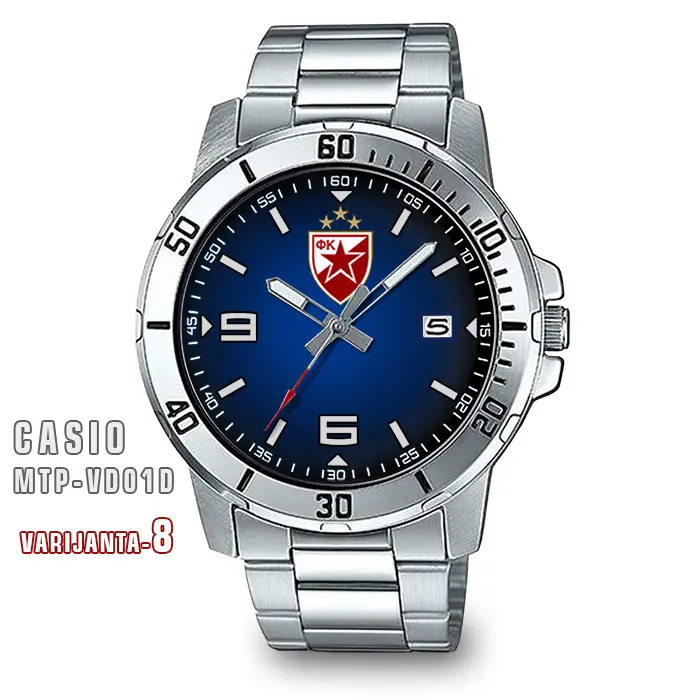 Crvena Zvezda satovi za Delije Casio MTP-VD01D (plavi)-1