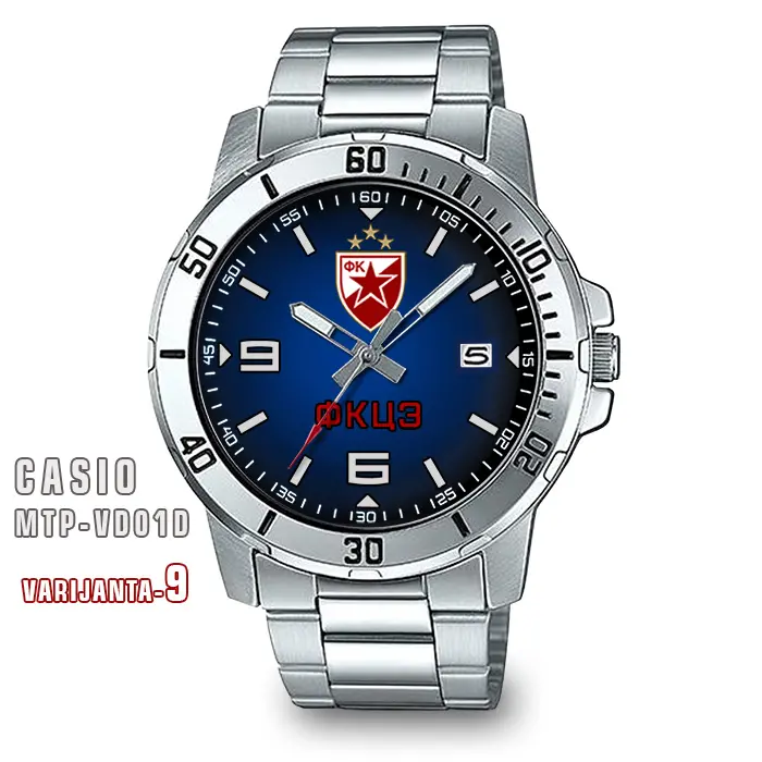 Crvena Zvezda satovi za Delije Casio MTP-VD01D (plavi)-2