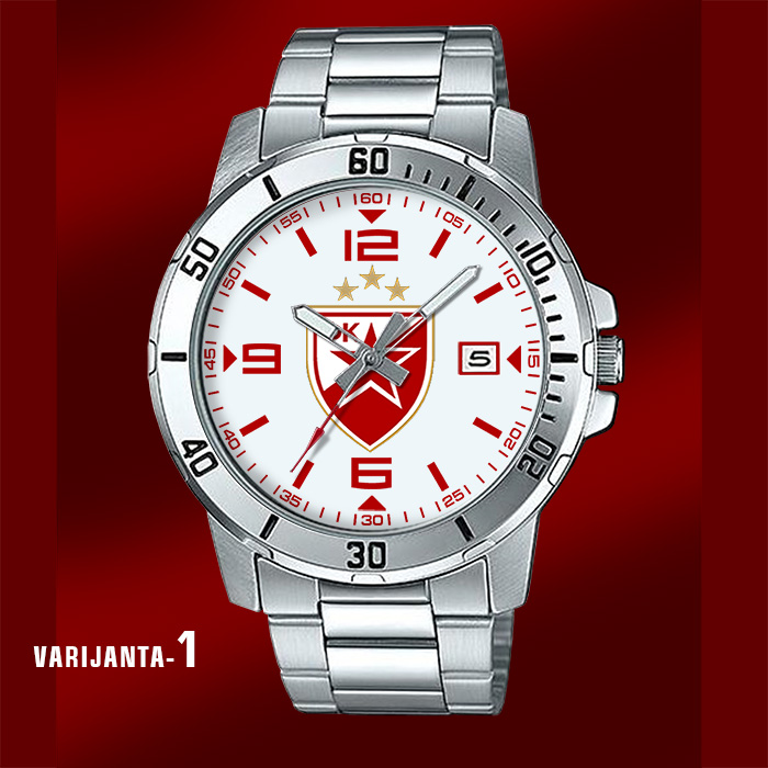 Crvena Zvezda satovi za Delije Casio MTP-VD01D (beli)