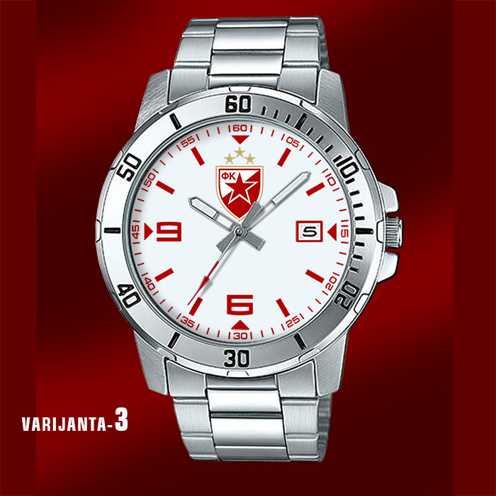 Crvena Zvezda satovi za Delije Casio MTP-VD01D (beli)-2