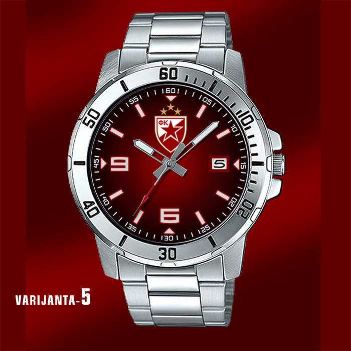 Crvena Zvezda satovi za Delije Casio MTP-VD01D (crveni)-1