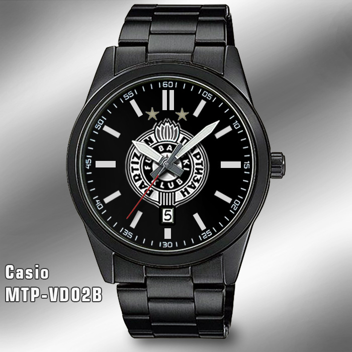 Casio MTP-VD02B - FK Partizan grb (sivi) ručni sat