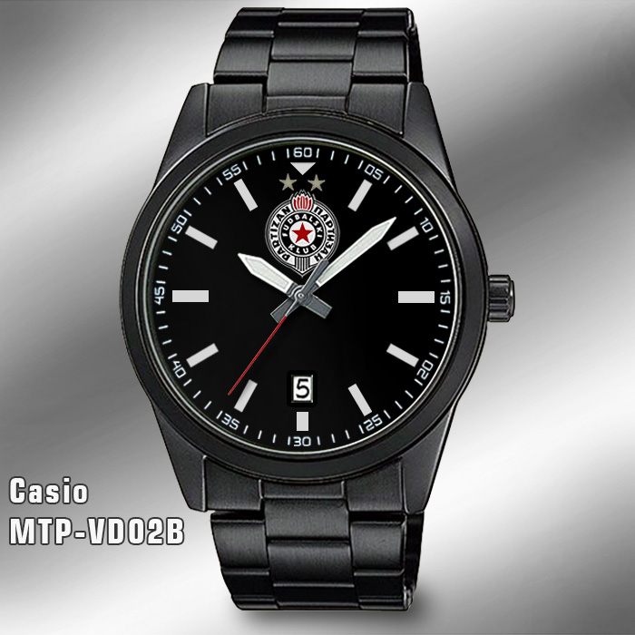 Casio MTP-VD02B - FK Partizan mali grb ručni sat