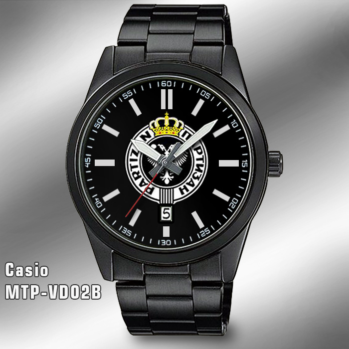 Casio MTP-VD02B - Partizanov grb sa dvoglavim orlom i krunom ručni sat Casio MTP-VD02B - Partizanov grb sa dvoglavim orlom i krunom ručni sat