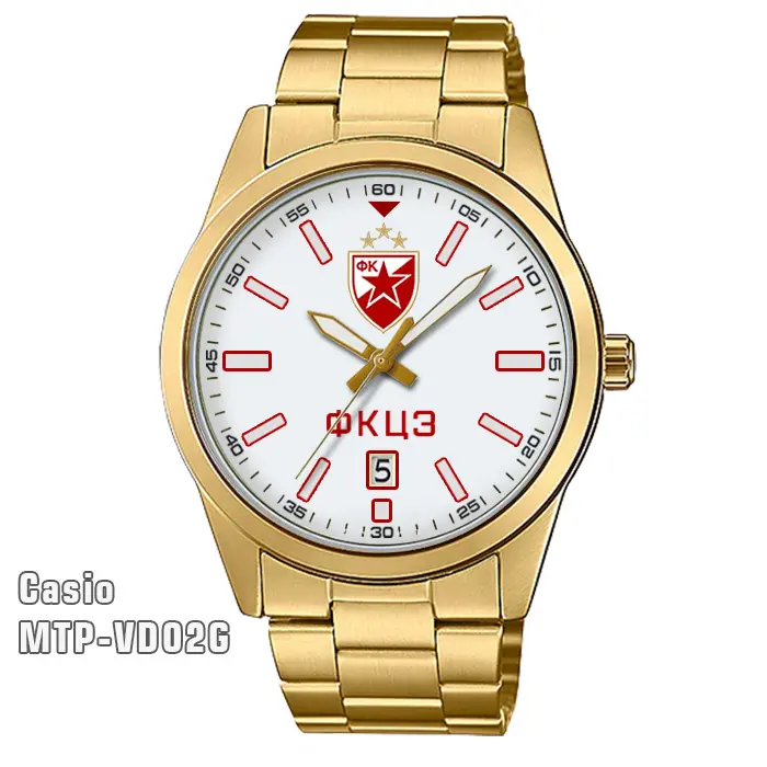 Ručni sat FK CRVENA ZVEZDA FKCZ Casio MTP-VD02G (beli)