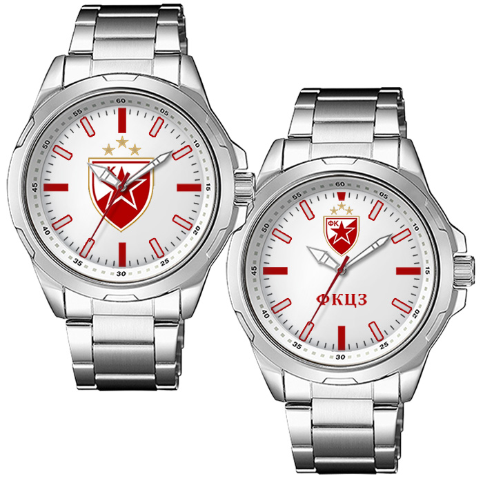 Q&Q QA48- Crvena Zvezda muški ručni sat (beli)