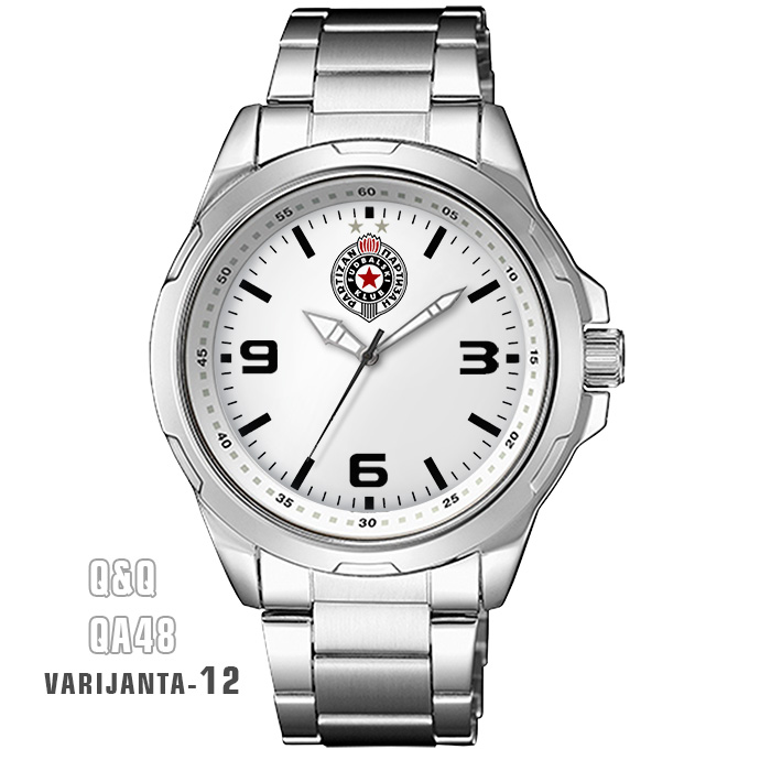 Q&Q QA48 - FK PARTIZAN ručni sat (beli)-1