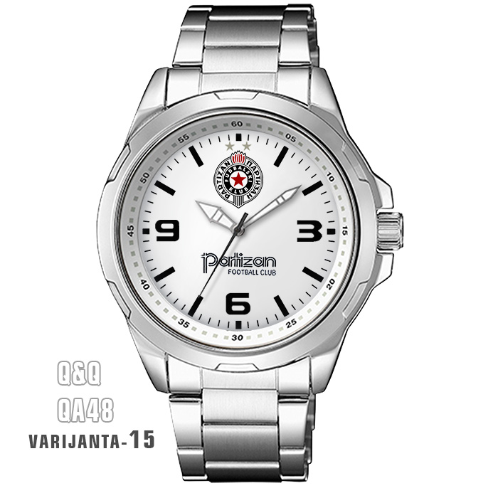 Q&Q QA48 - FK PARTIZAN ručni sat (beli)-4