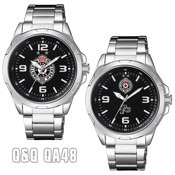 Q&Q QA48 - FK PARTIZAN ručni sat (crni-1)