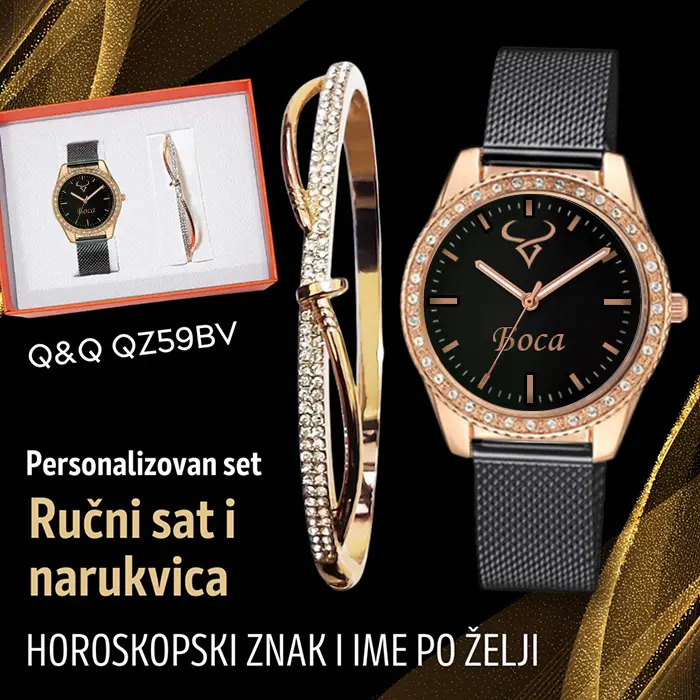 Q&Q QZ59BV - SET NARUKVICA i RUČNI SAT horoskopski znak i ime-5 Q&Q QZ59BV - SET NARUKVICA i RUČNI SAT horoskopski znak i ime-5