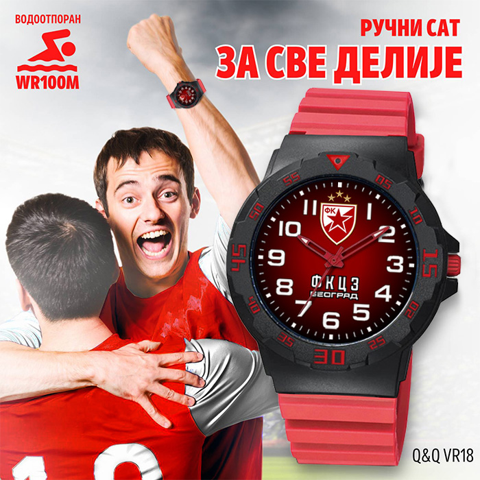Q&Q VR18 FK Crvena Zvezda FKCZ ručni sat-4
