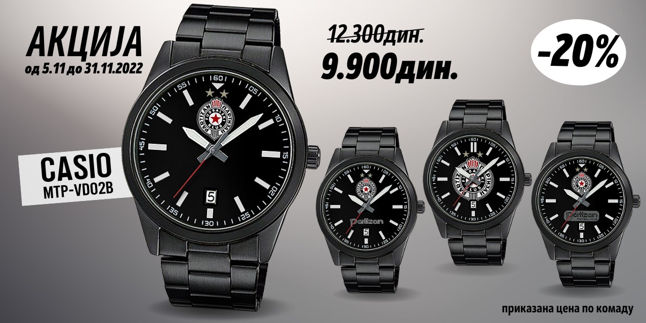Akcija CASIO MTP-VD02B-PARTIZAN sve varijante